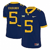West Virginia Mountaineers 5 Chris Chugunov Navy College Football Jersey Dzhi,baseball caps,new era cap wholesale,wholesale hats